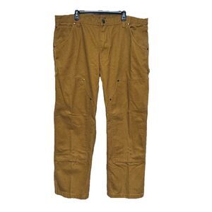 Craftsman Pants Cargo Carpenter Work Tan Size 42x32 Flat Front